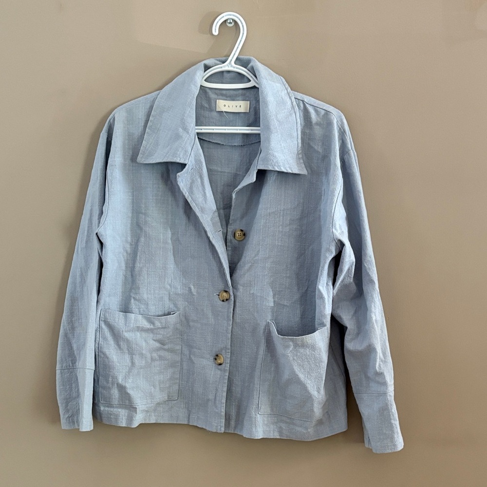 Linen cotton blend jacket